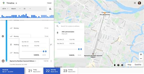 gmaps|How to use the Google Maps Timeline tool .